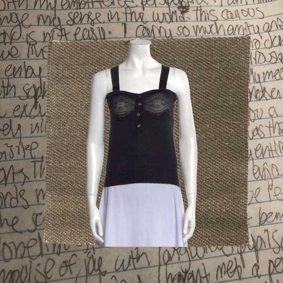 vintage dolce & gabbana lace camisole with golden buttons - Picture 2 of 4